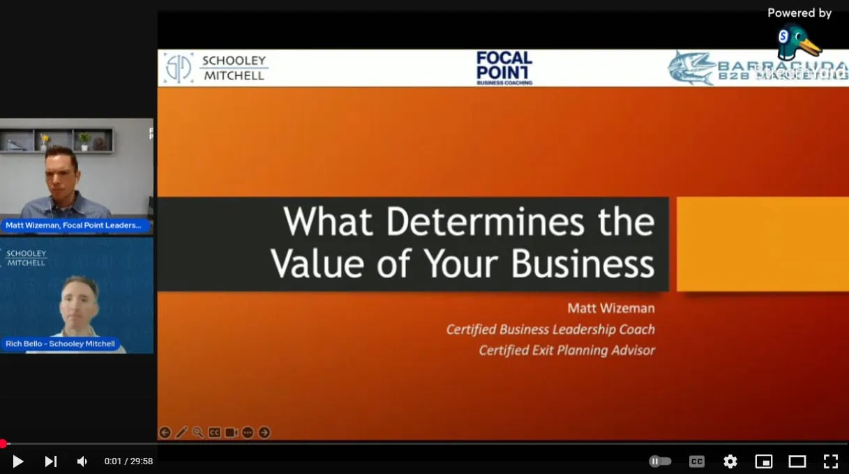 The Manufacturers' Efficiency Webinar Series: What determines the value of your business