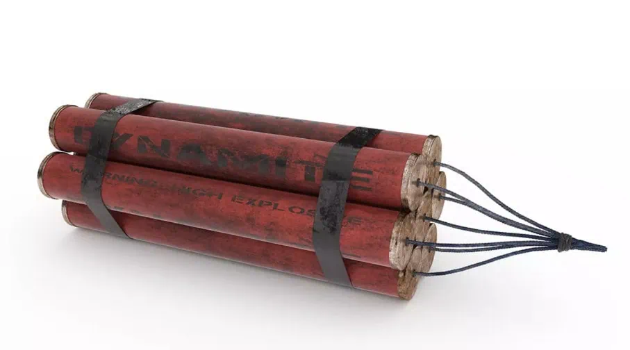 sticks of old dynamite